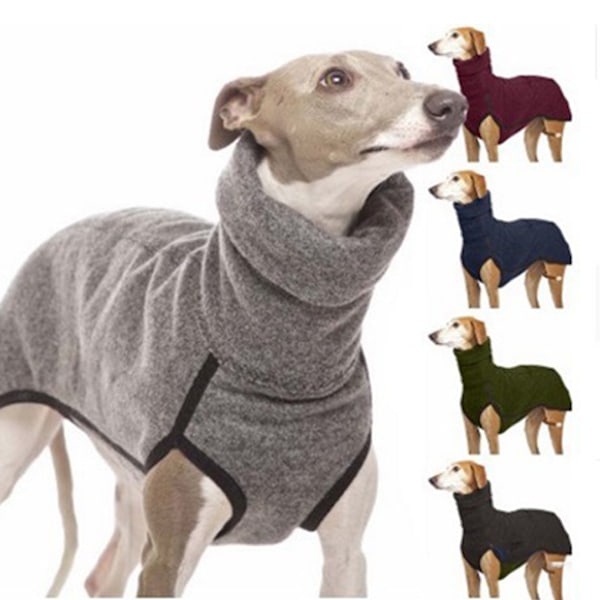 Vinter Høj Hals Pullover Sweater Til Store Hunde Holdbar Og Sort 3XL