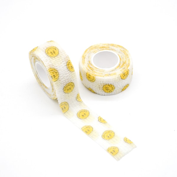 Sormiside, sarvi- ja hankaumissuojus, itseliimautuva, piirretty, käsikirja White smiley face 2.5CM*4M