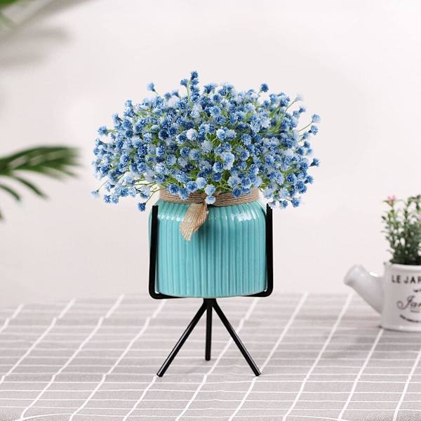 20 st 60 grenar bule Blommor Konstgjorda falska för bröllop Brudbukett Garland DIY blomsterarrangemang krans
