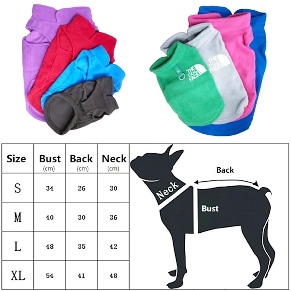 Vinter Hundkläder Fleece Hundväst Jacka För Små Medelstora Hundar Fransk Bulldogg Valp Hund Kattkläder Med Dragsko Grå L