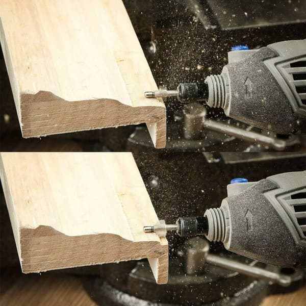 10 stk. 3 mm 1/8\" Mini Skaft HSS Tømrer Overfræserbits Træbearbejdning Fræseknive Til Dremel Foredom Roterende Værktøj