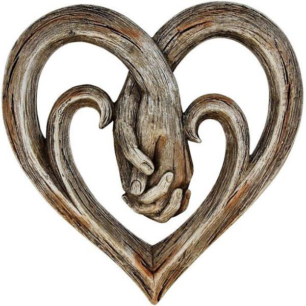Hjärta som håller händerna Väggdekor För evigt Kärlek Hängande väggkonst Imitation 3D-effekt printed akryl Heminredning Present B-LOVE HEART