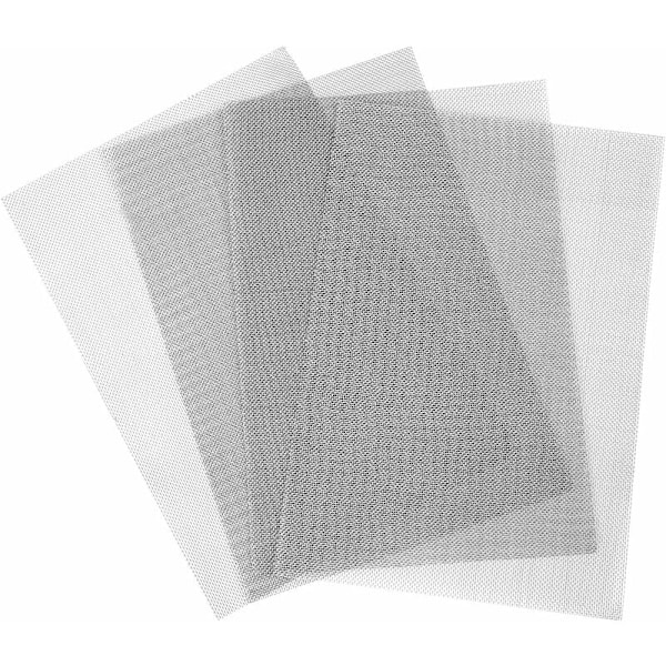4-pak 304 Rustfrit Stål Vævet Tråd 20 Mesh Metal Gnaver Insekt Kontrol Skærm til Vinduer Døre Filtre 12\" x 8\" (4)