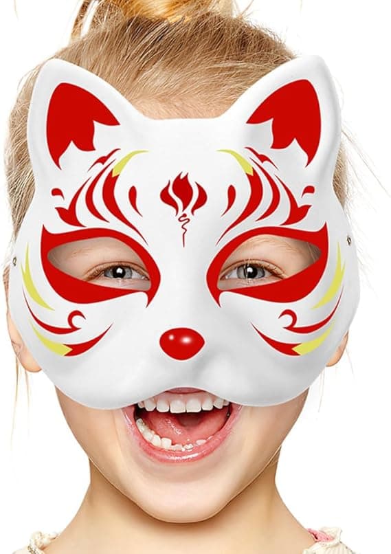 Rävmasker för maskeradpapper målade DIY L 30st