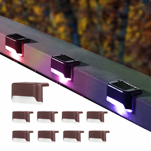 Trådlösa Solcellslampor för Utomhusbruk, 8-Pack, Brun Skal Brown shell IPL