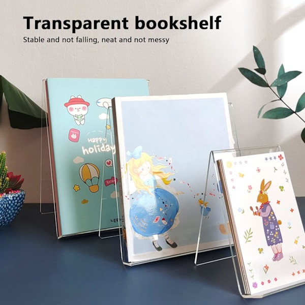 Bogstativ til bogvisning, bogstativ i 8 dele i akryl, bogstativ i transparent menu, bogstativ i klar akryl