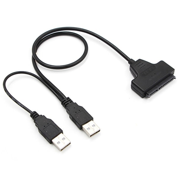 2017 Digital USB 2.0 til SATA-konverteringsadapterkabel for 2,5 SA Svart 5cm*4cm*1cm