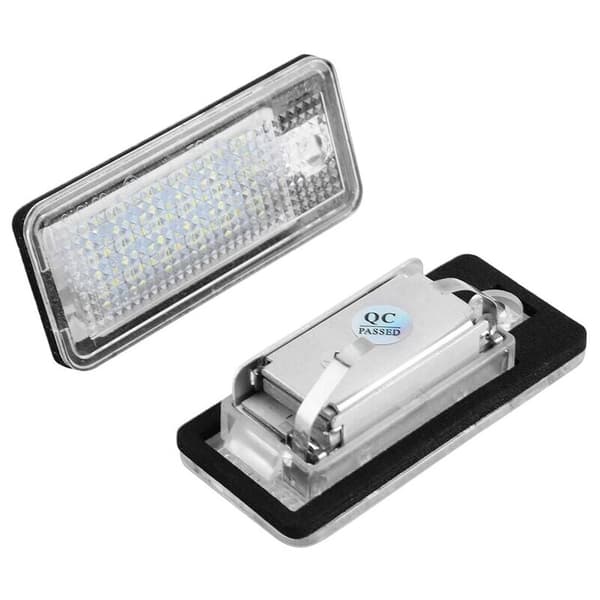 2 stycken LED-nummerskyltslampor för Audi A3 S3 A4 S4 B6 B7 A6 C6 S6, kompatibel med Audi