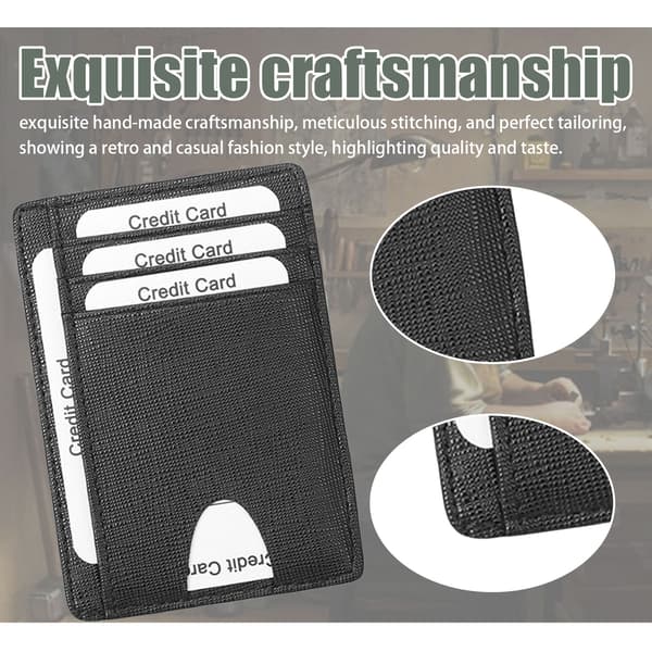 Kortholder med RFID-beskyttelse Ægte læder Black Variety