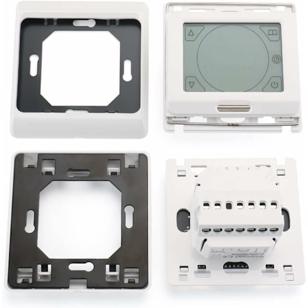 WG809 Rumtermostat, 7 Dages Programmerbar LCD-skærm AC230V 16A til Elektrisk Gulvvarme Hvid