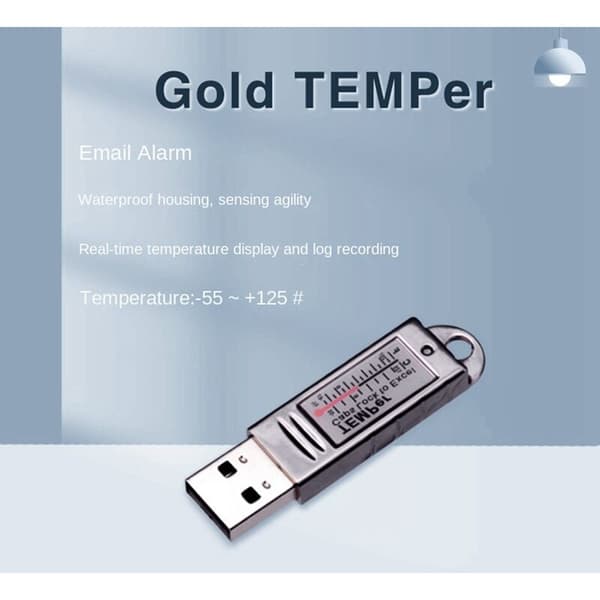 USB Termometer til Computer, Temperatur Sensor, Probe, Fjernmonitor til Akvarium, Industri, TEMPer Gold
