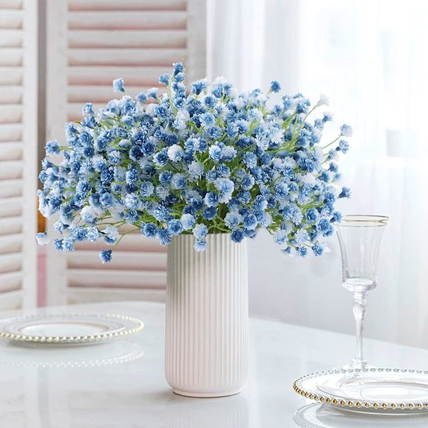 20 st 60 grenar bule Blommor Konstgjorda falska för bröllop Brudbukett Garland DIY blomsterarrangemang krans