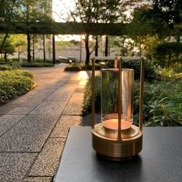 Sladdlös I-formad metallisk bordslampa med touchsensor, 3 färger dimbar laddningsbar skrivbordslampa Gold B-1pc