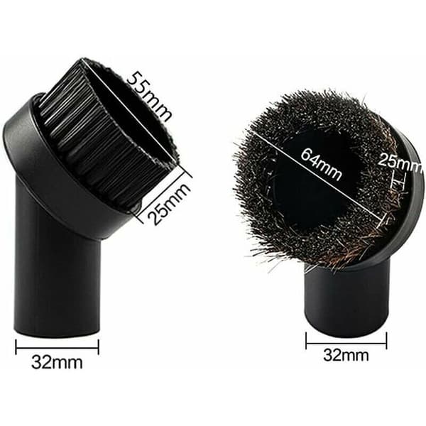 2-Delars Universal Dammsugarmunstycksset, 32 mm Diameter, Kompatibelt med de Flesta Märken