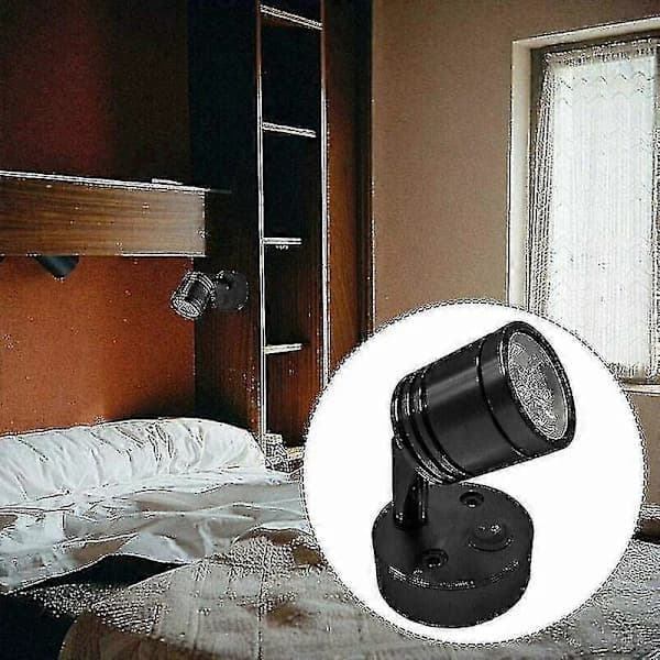 2-pack 12V LED lässpotlights dimbara flexibla väggsänglampor för husbil husvagn båt interiör svart