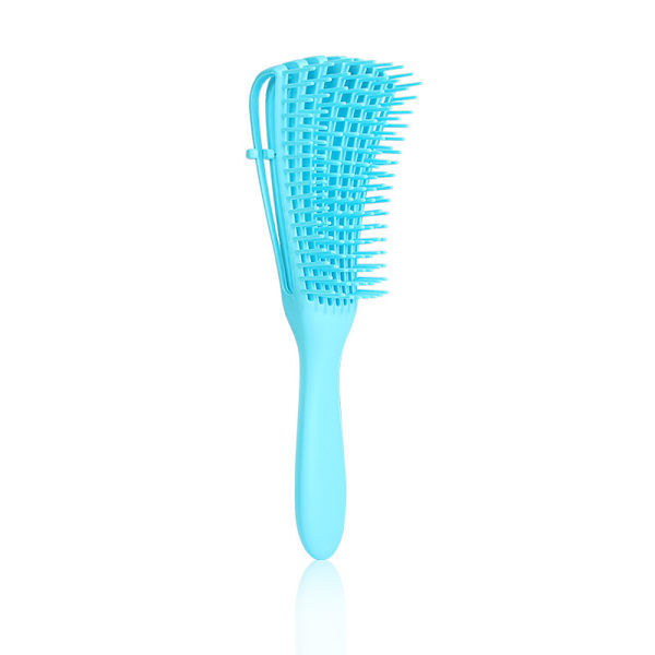 Octopus Comb Frisør Stor Buet Kam Lige Krølle Style Octopus Ribber Kam - Lille Æske blue 24.5*7.5*4.5cm