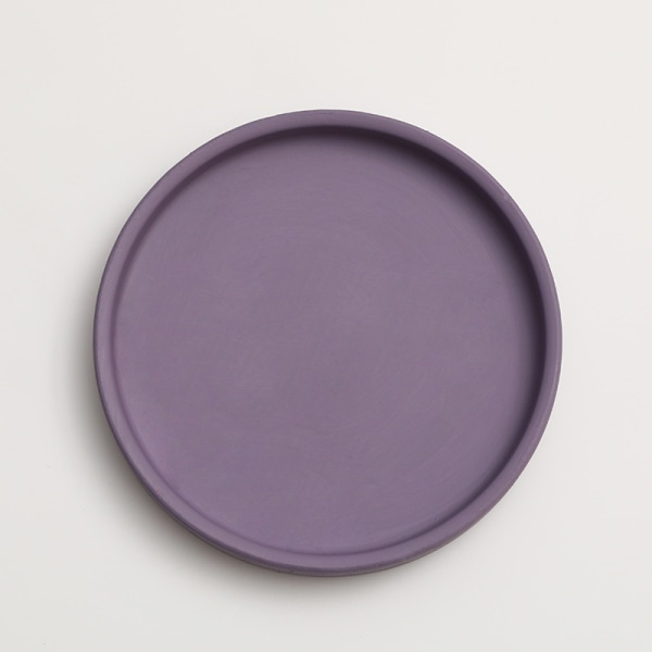 Keraaminen pyöreä kukkaruukun vesialusta koriste Morandi-pigmentin polttopohja paksuuntunut tyyny vedenvarastointialusta Off-white 19*2cm (inner diameter 18cm)