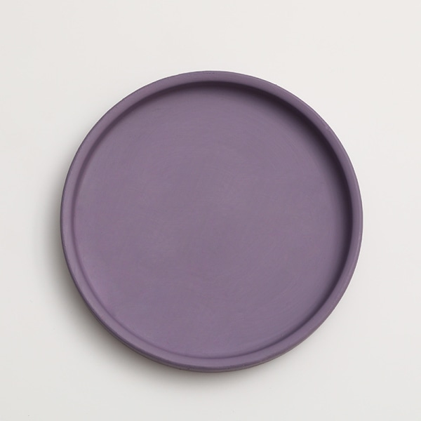 Keramisk rund blomkruka vattenbricka dekoration Morandi pigment brännande bas förtjockad kudde vattenlagring bricka Brown 20*2cm (inner diameter 18.5cm)