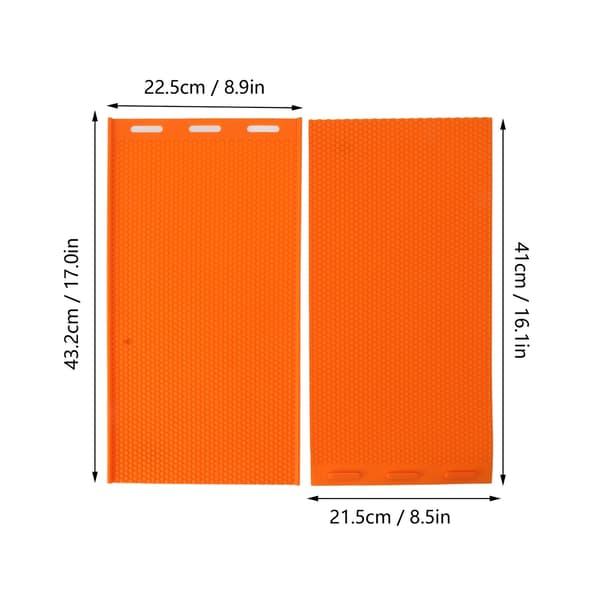 2-Rams 5,4 mm Silikon Honungskakebasform Biodlingstillbehör Orange