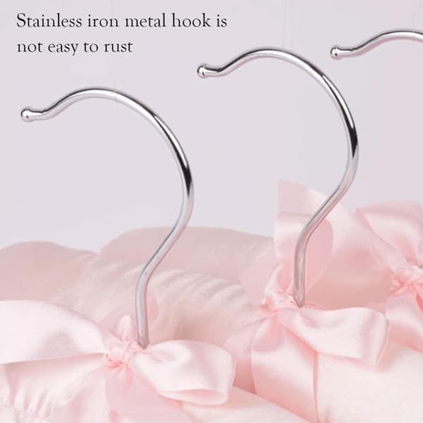 Förstärkta galgar i satin, 38 cm, 10-pack, hållbar design (ROSA)