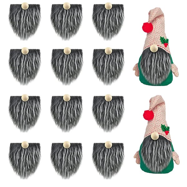 Rund trækugle DIY håndlavet dværg dværg ornamenter nyt produkt Frost Gray (Curly Hair)