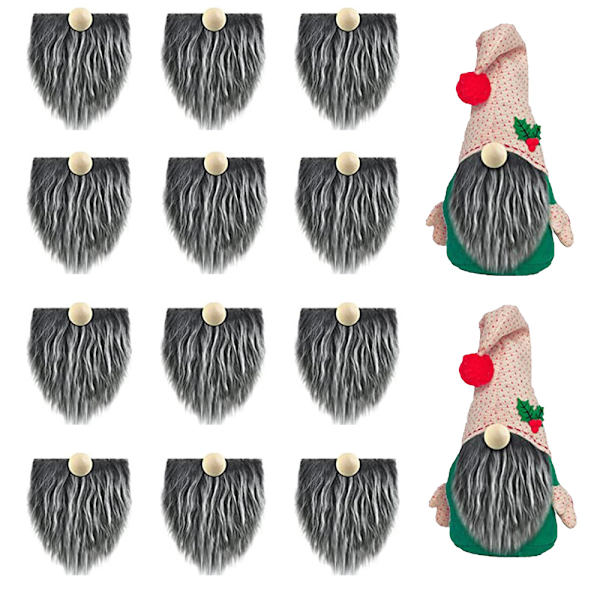 Rund träkula DIY handgjord dvärg dvärg prydnader ny produkt Frost Gray (Curly Hair)