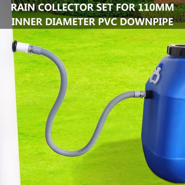 Regnvannsoppsamler sett med PVC-koblinger for nedløpsrør 100mm