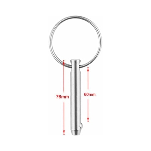 Stk Hurtigutløserkulepinner, 316 Rustfritt Stål 6,3 mm Diameter Hurtigutløserpinner med Fjærbelastet Kuleende
