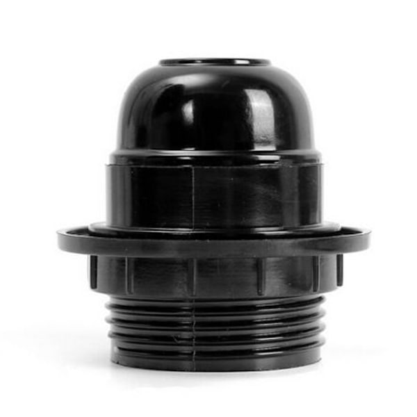 4 st lamphållare för E27-lampa Praktisk sockel (Svart)