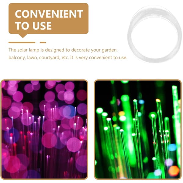 Transparent Fiber Optisk Ljusslinga för Juldekoration, Biltakbelysning