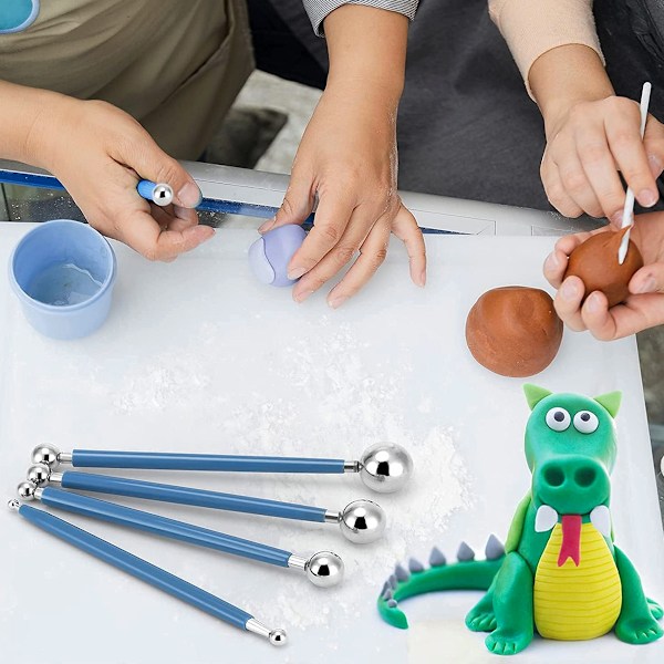 4 st Metallkulor DIY Tårtverktyg Fondant Tårtdekoration Sockerkonst Gumpaste Blomma Modelleringsform