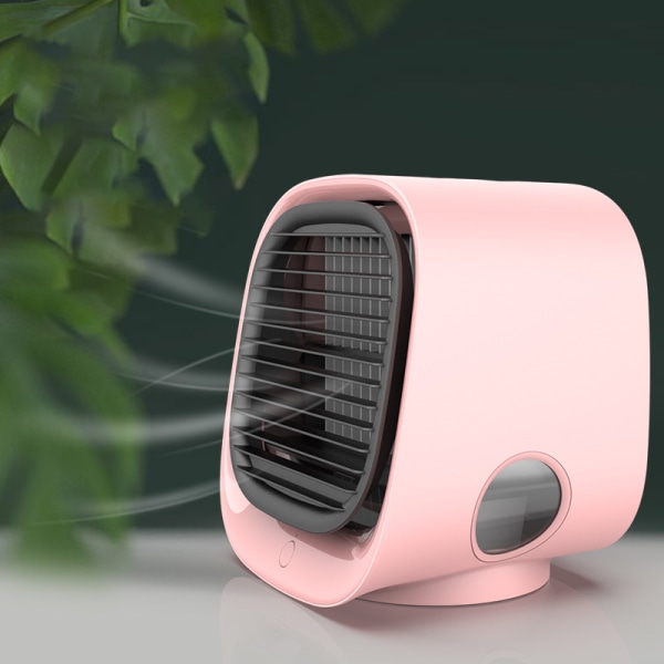 Ny minikjøler fuktighetsgivende usb-vifte bærbar skrivebordskontor hjemmeklimaanlegg vifte rosa pink