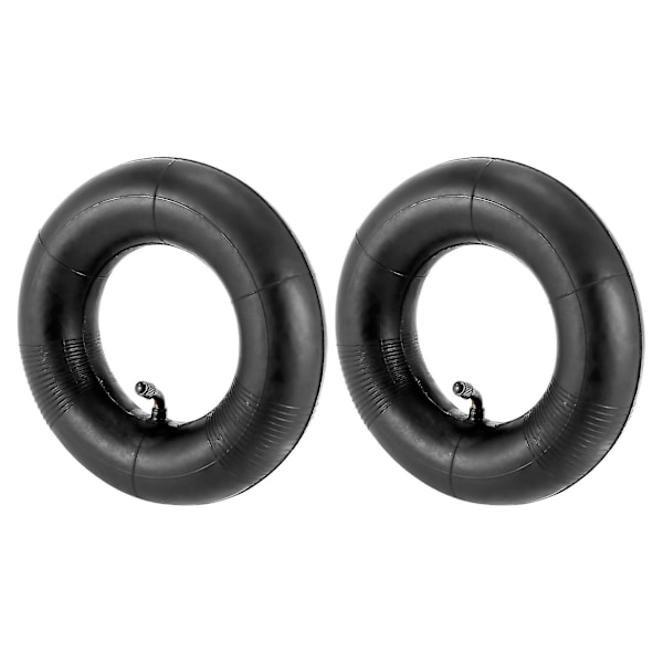 2-pak 2.80/2.50-4 tommer indre slange med Tr87 buet ventilstamme til scootere, plæneklippere, trillebøre [dB} Sort Black