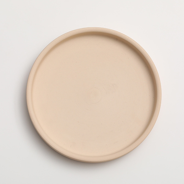 Keramisk rund blomkruka vattenbricka dekoration Morandi pigment brännande bas förtjockad kudde vattenlagring bricka Unglazed A 16.8*1.8cm (inner diameter 15.5cm)