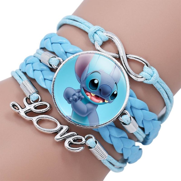 Anime figurleksak Lilo & Stitch Armband Kawaii print Söt Handled Barn Julfest Present One Piece 20001903-25mm