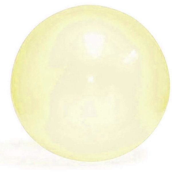 120 cm stor bubbelboll Magic bubbelbollar Transparent studsballong Uppblåsbar vattenboll Strandträdgårdsboll Mjuk Gul Yellow