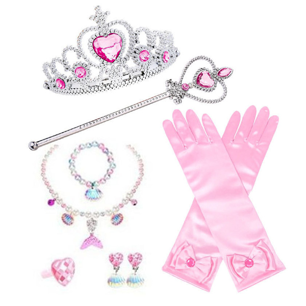 Flickans Lilla Sjöjungfrun Ariel Prinsessklänning Cosplay Kostym Barnfestföreställning Kläder ZPA0019 one size