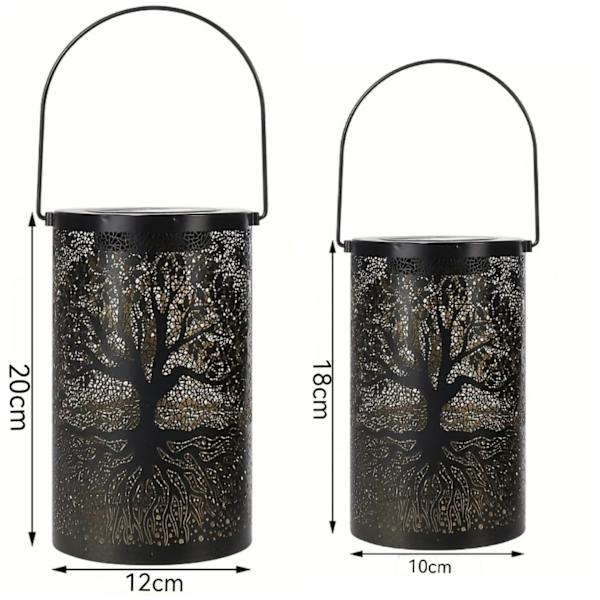 Heta rea solcellslykta i järnhålslampa utomhus vattentät trädgårdsdekoration solcellslykta Large size Solar Tree Light