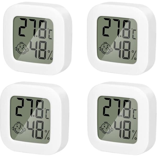 4-pack Mini Inomhus Termometer Hygrometer med Hög Precision för Barnrum, Kök, Kontor - Kompatibel med Braun