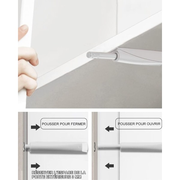Push to Open -vaimennin kaapin ovi Jiayi 2 kpl Magneettisalpa Push Open -kaapin magneettisuljin kaapille Push to Open -järjestelmä laatikon vaimennin