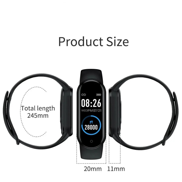3st klockarmband för Mi Band 7 6 5 4 3 Armband Xiaomi Mi Band Rem Silikon Sport Ersättningsarmband Smartwatch Tillbehör svart 3PCS black Mi band 6