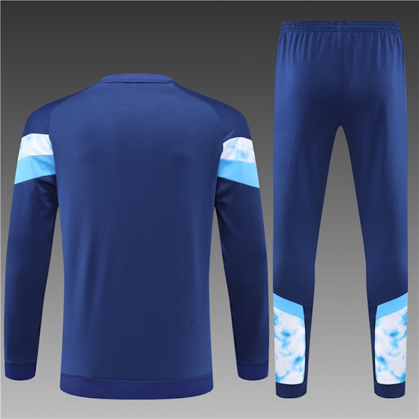 22-23 ny säsong Marseille vuxen/barn långärmad tröja kostym blå 2XL blue 2XL