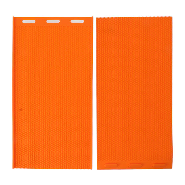 2-Rams 5,4 mm Silikon Honungskakebasform Biodlingstillbehör Orange
