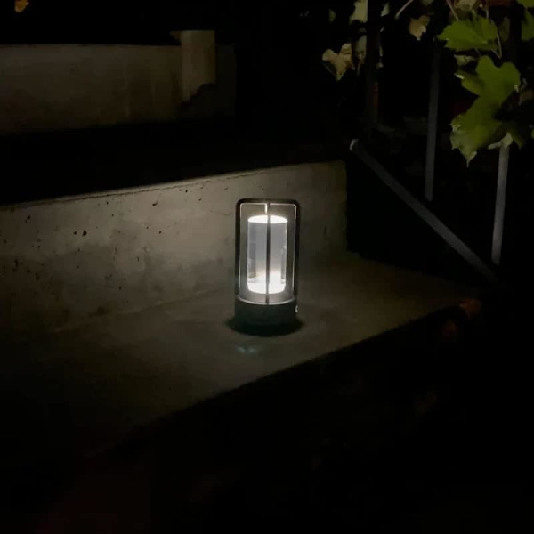 Sladdlös I-formad metallisk bordslampa med touchsensor, 3 färger dimbar laddningsbar skrivbordslampa Black B-1pc