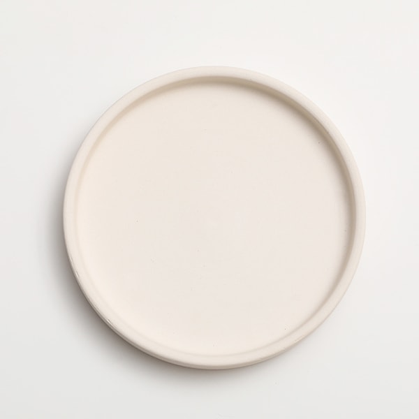 Keramisk rund blomkruka vattenbricka dekoration Morandi pigment brännande bas förtjockad kudde vattenlagring bricka Unglazed A 16.8*1.8cm (inner diameter 15.5cm)