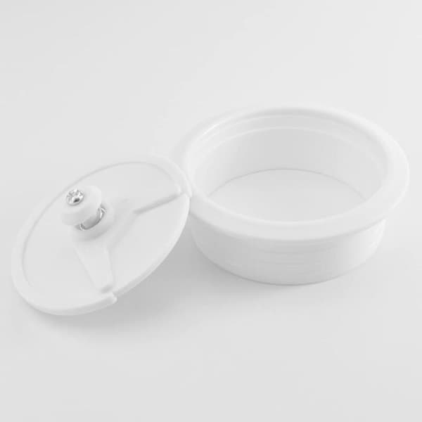 2-pak hvide runde kabelgennemføringer - 60 mm diameter - Kontor- og PC-kabelstyring