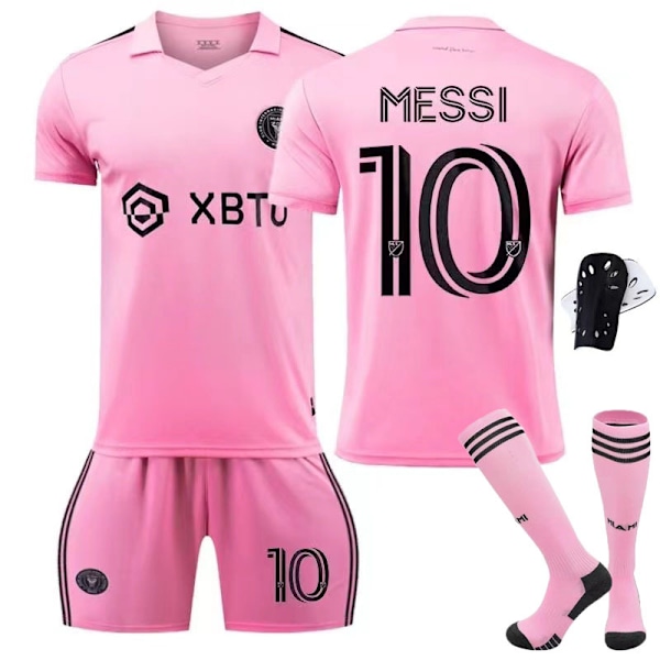 2324 Miami trøje hjem/ude Messi voksen fodboldtrøje til børn nr. 10 beskyttelsesudstyr 18#100-110cm protective gear 18#100-110cm