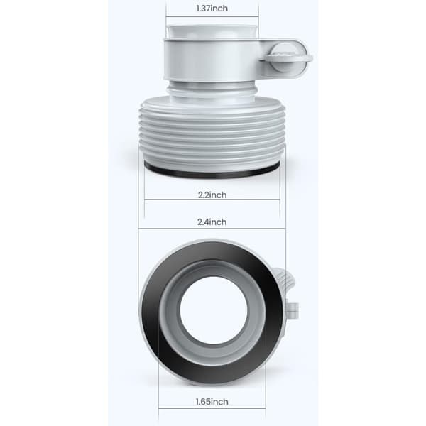Typ B Slangadapter för Pumpar, 2-pack, Poolslangadapter för 1,5\" och 1,25\" Anslutningar