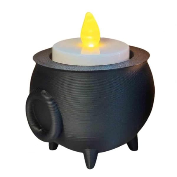 Tekanneformet telysholder for Halloween Spooky Witch Jar Candle B