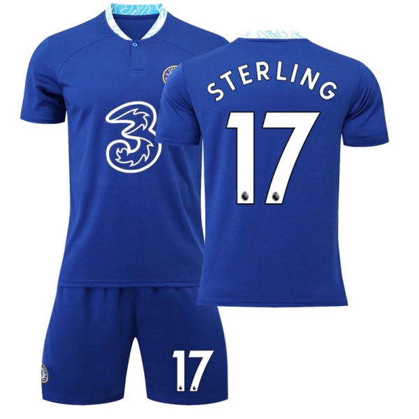 Chelsea trøje 22 23 fodboldtrøje NO.17 Sterling S(165-170cm)